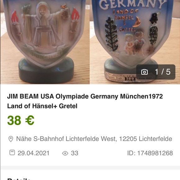 Authentic Jim Beam Germany Hansel & Gretel 1972 - Picture 2 of 11